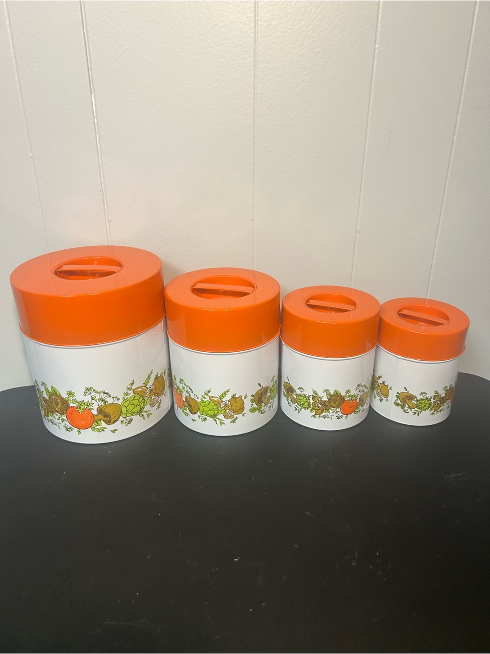 Vintage Tin Nesting Canisters “spice of Life” Japan 1970 BRAND NEW